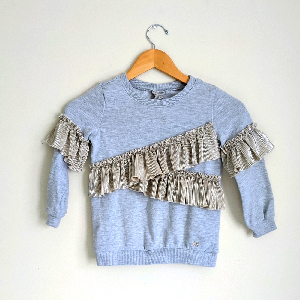 Calvin klein Jean girl Sweatshirt Ruffle Size 6X G